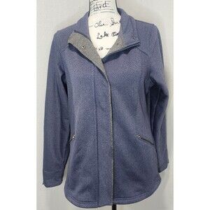 ExOfficio Women's Thermique Jacket Full Zip Snap Fleece Pockets Size Large 12/14